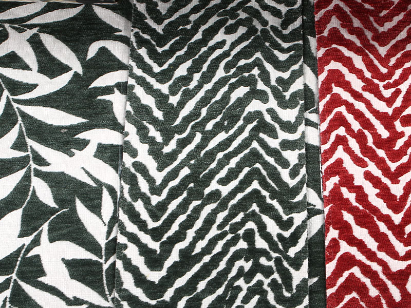 Kukkakuvio Jacquard Chenille Verho -sohvaverhoilukangas MDN975
