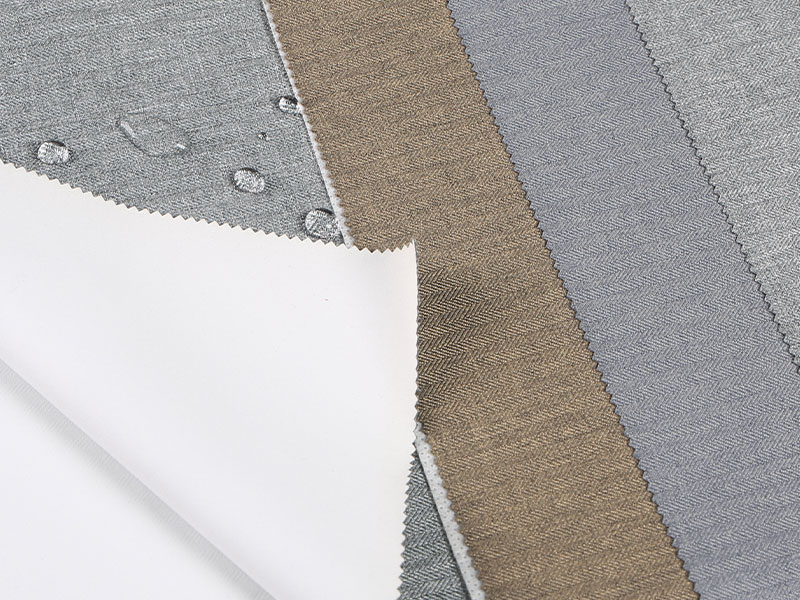 100% polyesterin pimennys vedenpitävä päällystetty kangas